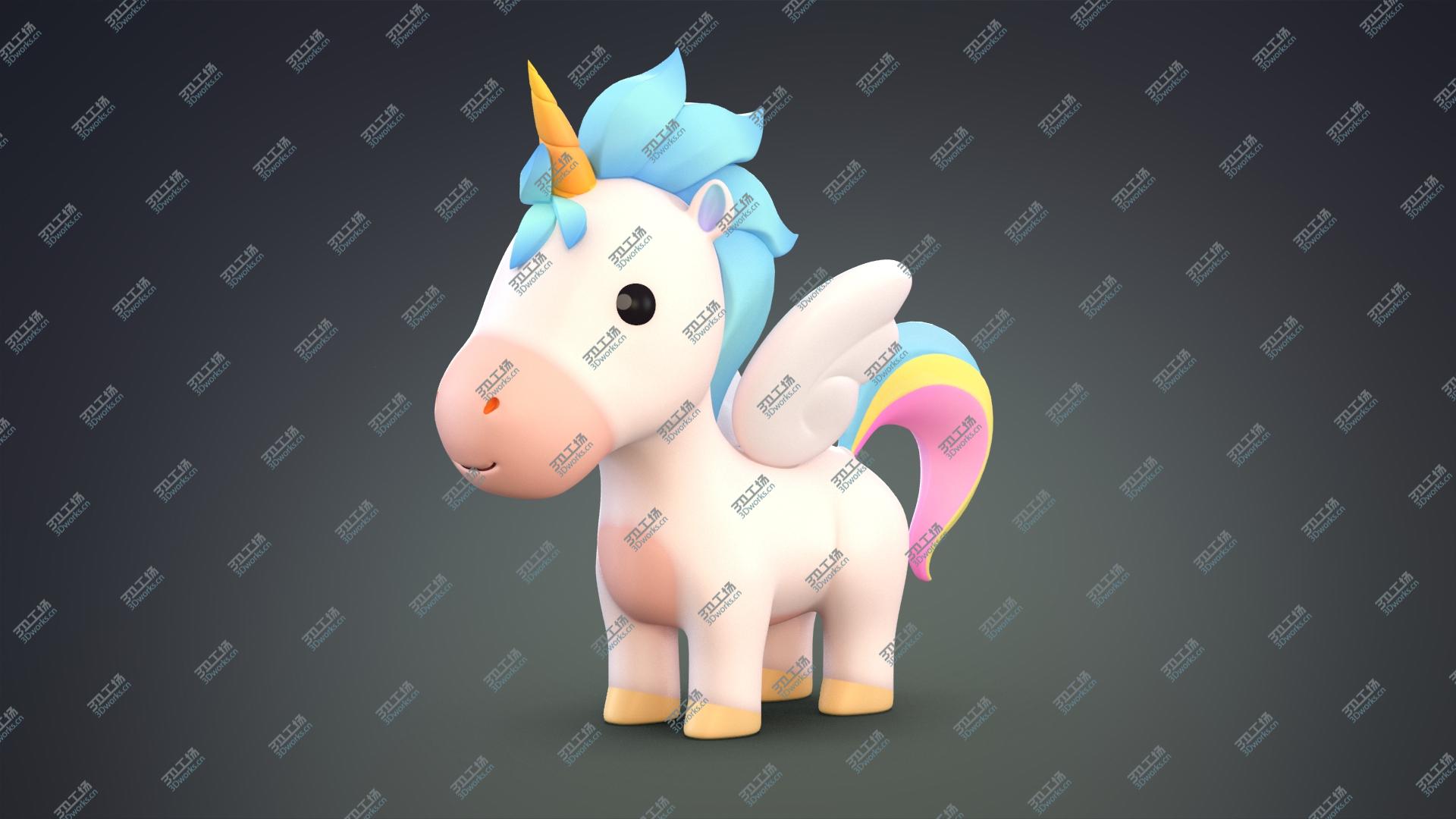 images/goods_img/202104094/Cartoon Pegasus Unicorn 3D model/4.jpg